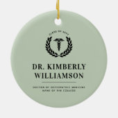 Gepersonaliseerd Afstuderen van de moderne medisch Keramisch Ornament (Achterkant)