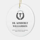 Gepersonaliseerd Afstuderen van de moderne medisch Keramisch Ornament (Links)