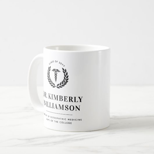 Gepersonaliseerd Afstuderen van de moderne medisch Koffiemok (Voorkant links)