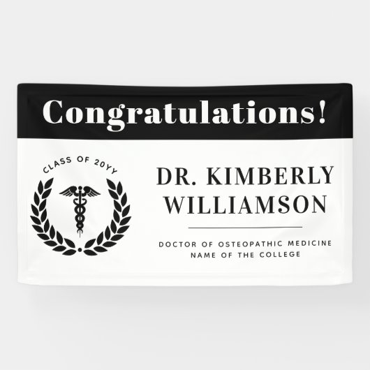 Gepersonaliseerd Afstuderen van de moderne medisch Spandoek (Horizontaal)