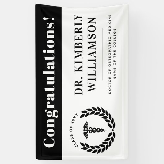 Gepersonaliseerd Afstuderen van de moderne medisch Spandoek (Verticaal)