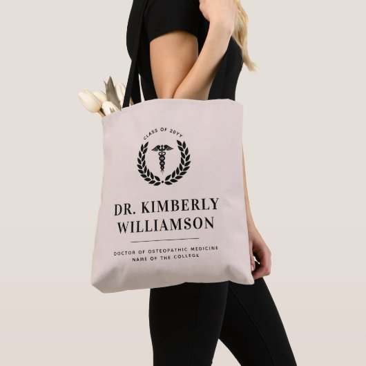 Gepersonaliseerd Afstuderen van de moderne medisch Tote Bag (Dichtbij)