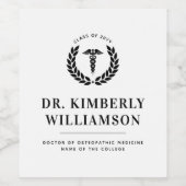 Gepersonaliseerd Afstuderen van de moderne medisch Wijn Etiket (Enkel label)