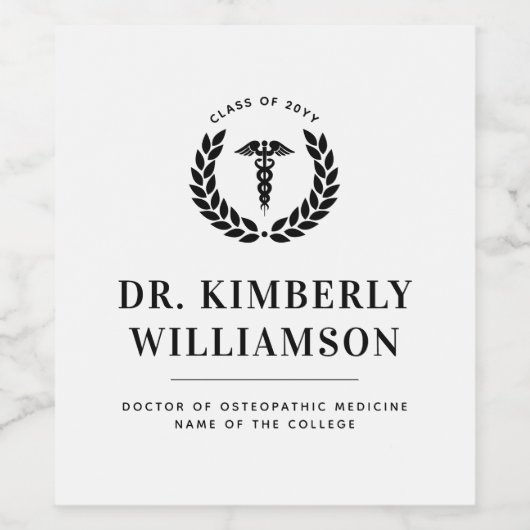 Gepersonaliseerd Afstuderen van de moderne medisch Wijn Etiket (Enkel label)