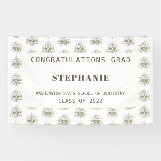 Gepersonaliseerd Afstuderen van de tandheelkunde Spandoek (Horizontaal)