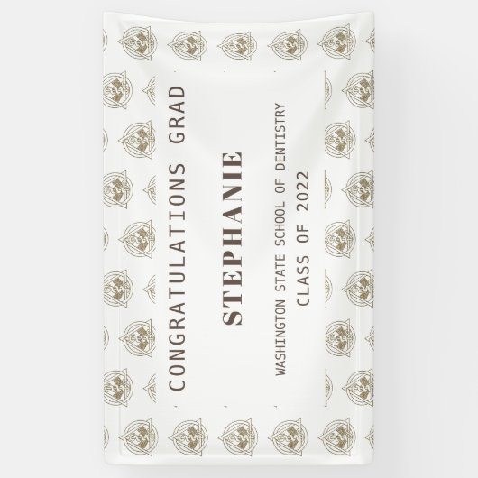 Gepersonaliseerd Afstuderen van de tandheelkunde Spandoek (Verticaal)