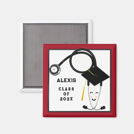 Gepersonaliseerd Afstuderen van de verpleegschool Magneet (Voorkant / Achterkant)