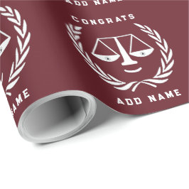 Gepersonaliseerd Afstuderen van rechtenschool Cadeaupapier