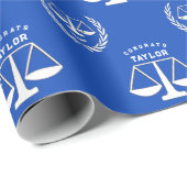 Gepersonaliseerd Afstuderen van rechtenschool Cadeaupapier (Rol Hoek)