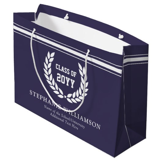 Gepersonaliseerd Afstuderen van school en universi Groot Cadeauzakje (Achterkant Gekanteld)