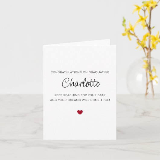 Gepersonaliseerd Afstuderen Wenskaart Kaart (Gele Bloem)