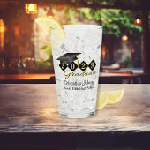 Gepersonaliseerd Afstuderen zwart & goud Glas