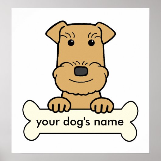 Gepersonaliseerd Airedale Poster (Voorkant)