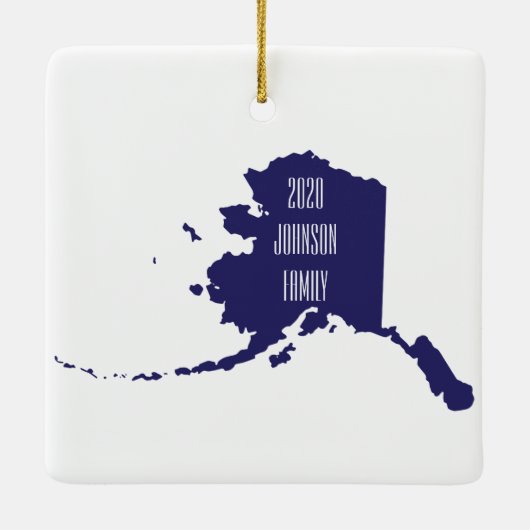 Gepersonaliseerd Alaska-Ornament Keramisch Ornament (Achterkant)