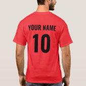 Gepersonaliseerd Albanië Nationaal Team Jersey T-shirt (Achterkant)