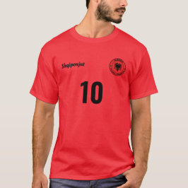 Gepersonaliseerd Albanië Nationaal Team Jersey T-shirt