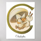 Gepersonaliseerd alfabet letter C Poster (Voorkant)