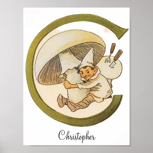 Gepersonaliseerd  alfabet letter C Poster (Voorkant)