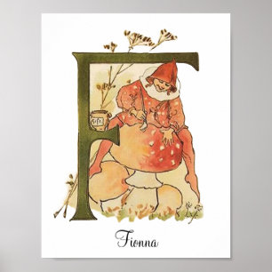 Gepersonaliseerd  alfabet letter F Poster