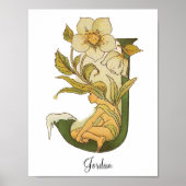 Gepersonaliseerd alfabet letter J Poster (Voorkant)