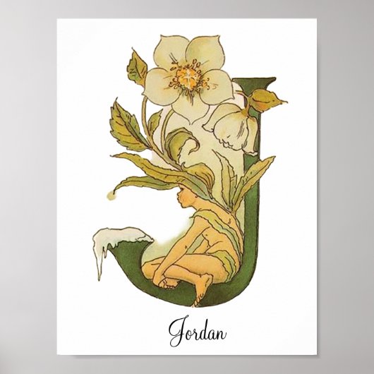 Gepersonaliseerd  alfabet letter J Poster (Voorkant)