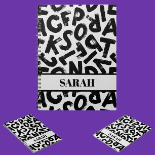 Gepersonaliseerd alfabet Letter-patroon Notitieboek