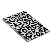 Gepersonaliseerd alfabet Letter-patroon Notitieboek (Rechterzijde)