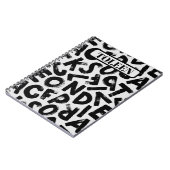 Gepersonaliseerd alfabet Letter-patroon Notitieboek (Linkerzijde)