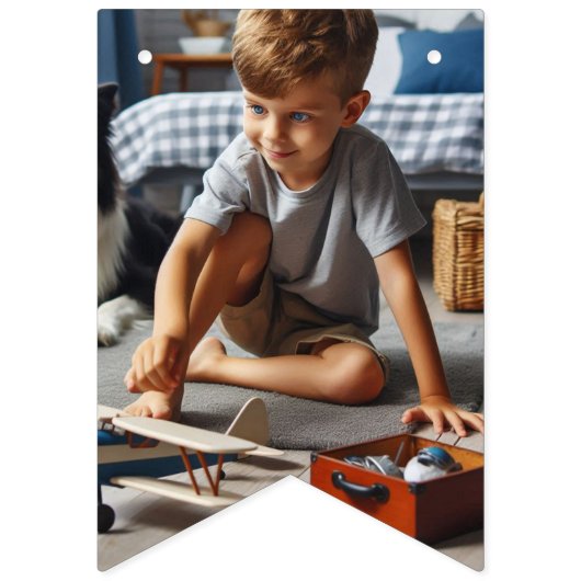 Gepersonaliseerd All-Occasion 16-Flag Foto's Party Vlaggetjes (Eerste vlag)