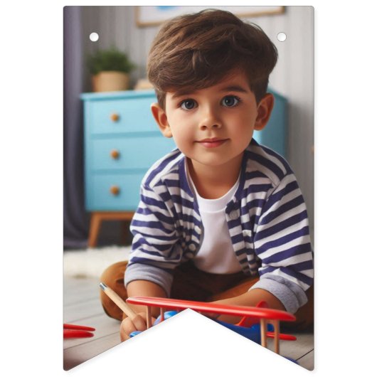 Gepersonaliseerd All-Occasion 16-Flag Foto's Party Vlaggetjes (Derde vlag)