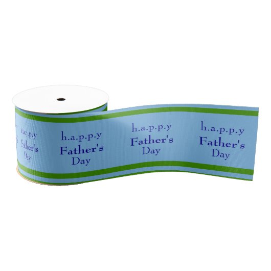 Gepersonaliseerd All-Occasion Blauw en Lentegroen Grosgrain Lint (Spoel)