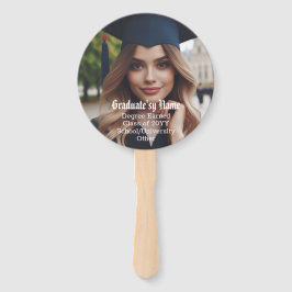 Gepersonaliseerd All Over Afstuderen Foto, Naam en Handwaaier
