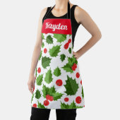 Gepersonaliseerd All-Over Print Kerstfeestdag Apro Schort (Insitu)