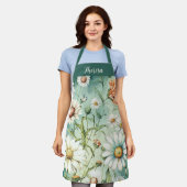 Gepersonaliseerd All-Over Print Schort, Daisy Scho Schort (Gedragen)