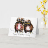 Gepersonaliseerd Alleen de twee van ons vogels Kaart (Gele Bloem)