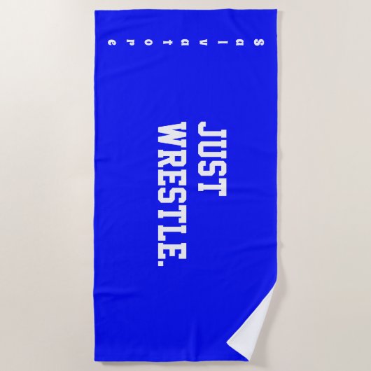 Gepersonaliseerd alleen Wrestle. Strandlaken (Voorkant)