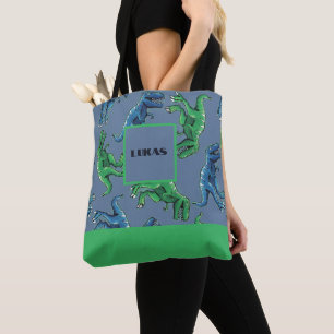 Gepersonaliseerd Allover-gedrukt Dinosaur-Tas Tote Bag