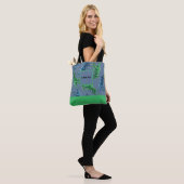 Gepersonaliseerd Allover-gedrukt Dinosaur-Tas Tote Bag (Op model)