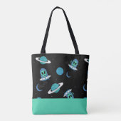 Gepersonaliseerd allover met UFO ALIEN-Tas Tote Bag (Achterkant)