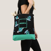Gepersonaliseerd allover met UFO ALIEN-Tas Tote Bag (Dichtbij)