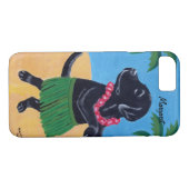 Gepersonaliseerd Aloha Black Labrador iPhone7 Hoes (Achterkant (Horizontaal))
