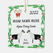Gepersonaliseerd alpiene zuivelproducten Boerderij Keramisch Ornament (Links)