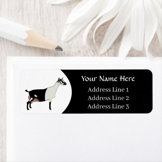 Gepersonaliseerd Alpine Dairy Goat Address Label (Insitu)