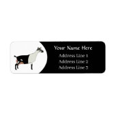 Gepersonaliseerd Alpine Dairy Goat Address Label (Voorkant)