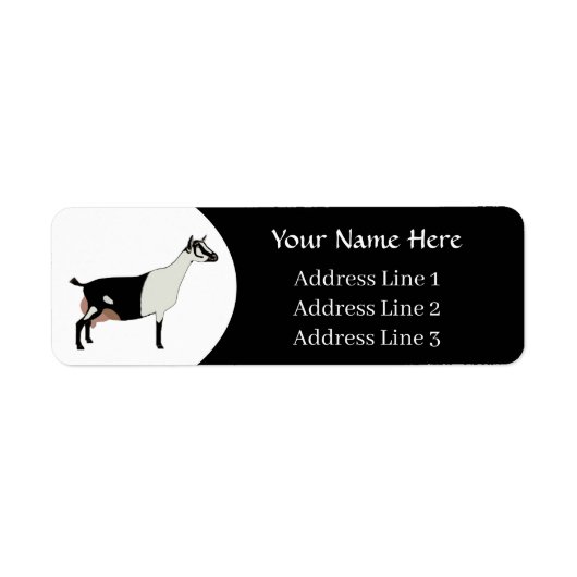 Gepersonaliseerd Alpine Dairy Goat Address Label (Voorkant)