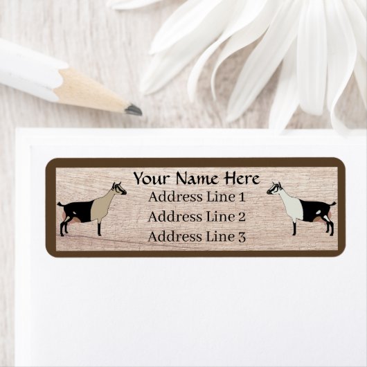 Gepersonaliseerd Alpine Dairy Goat Address Label (Insitu)