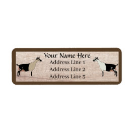 Gepersonaliseerd Alpine Dairy Goat Address Label