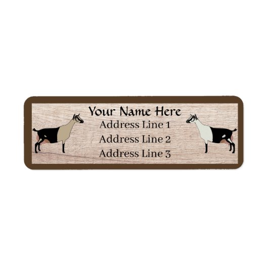 Gepersonaliseerd Alpine Dairy Goat Address Label (Voorkant)