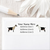Gepersonaliseerd Alpine Dairy Goat Retouradreslabe Etiket (Insitu)