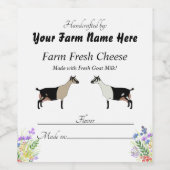 Gepersonaliseerd alpine geitenkaas label wijn etiket (Enkel label)